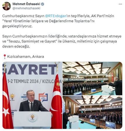 Mehmet Özhaseki'nin Şok Ayrılığı: "Çalışmaya Devam Edeceğiz" Paylaşımından Sadece 5 Saat Sonra Görevi Bıraktı!