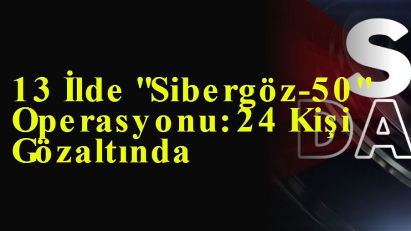 13 İlde "Sibergöz-50" Operasyonu: 24 Kişi Gözaltında