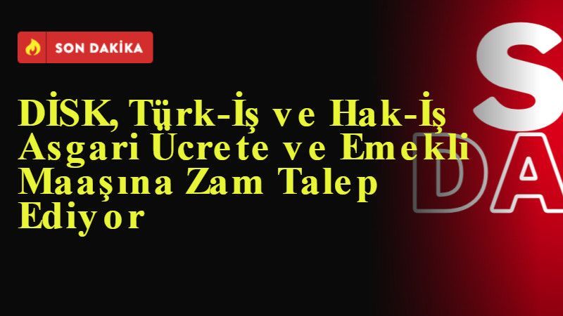 DİSK, Türk-İş ve Hak-İş Asgari Ücrete ve Emekli Maaşına Zam Talep Ediyor