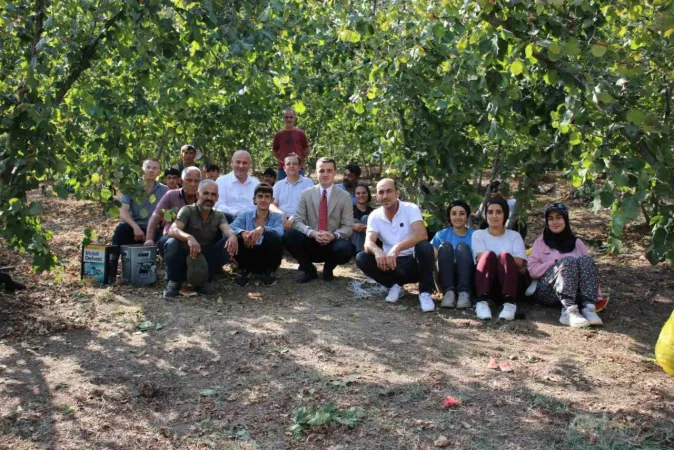 Fındık Hasadı Yapan İşçilerle Tarlada Sohbet Ettiler