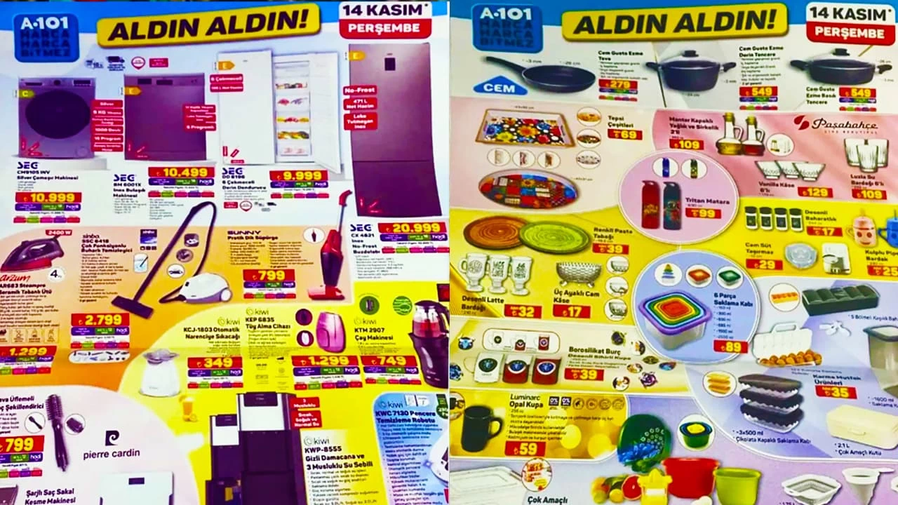 A101 14 Kasım 2024 Aktüel Ürünler Kataloğu Yayınlandı! Bu Hafta Beyaz Eşyalar İndirimde