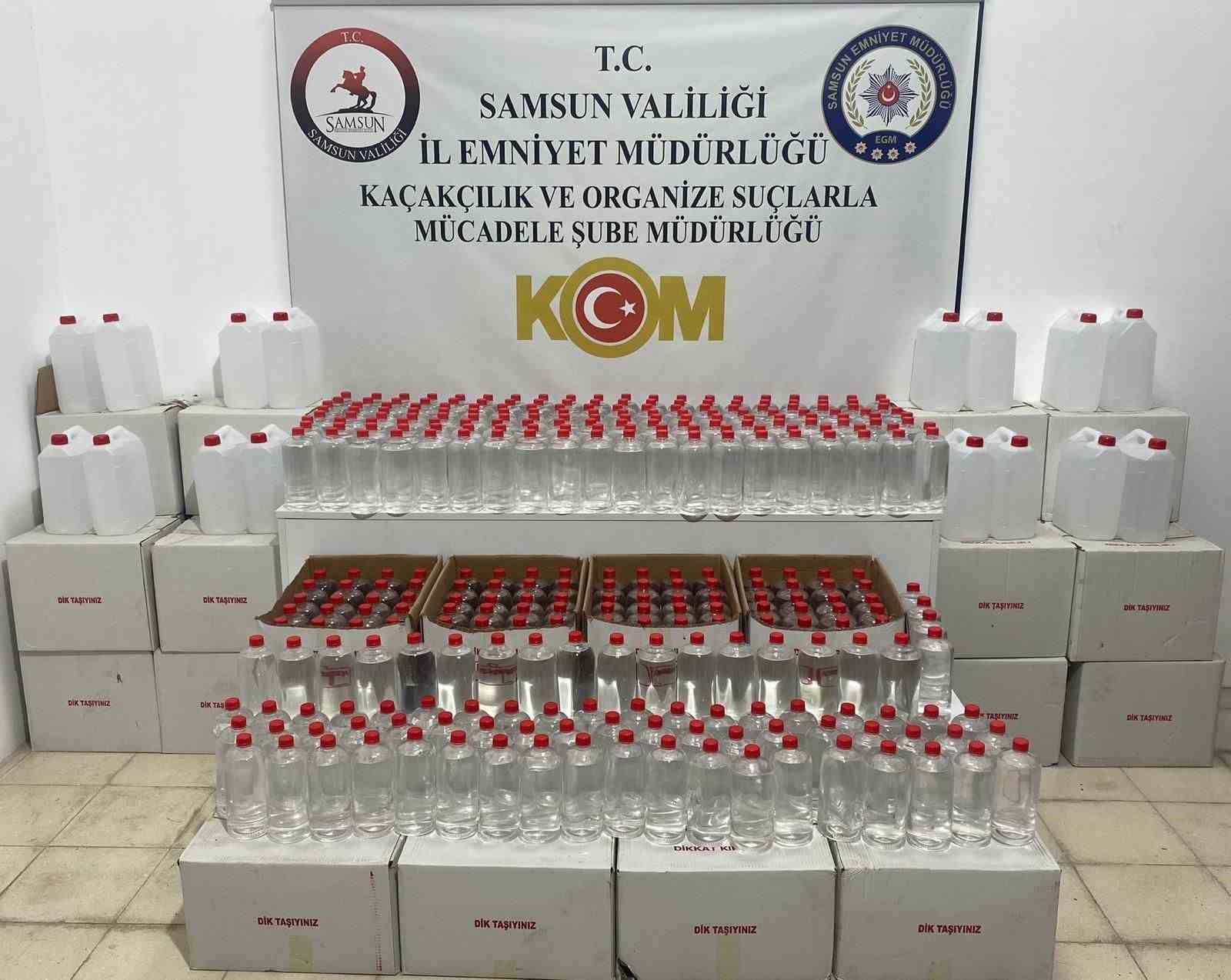 Samsun'da Kaçak İçki Üretiminde Kullanılan 1 Ton Etil Alkol Yakalandı