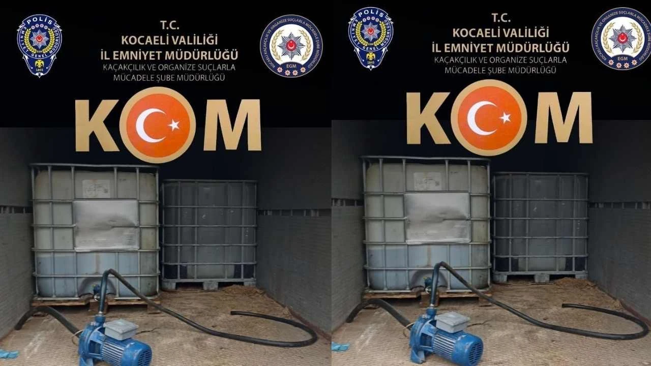 Kocaeli Kartepe'de 6 bin litre kaçak akaryakıt ele geçirildi