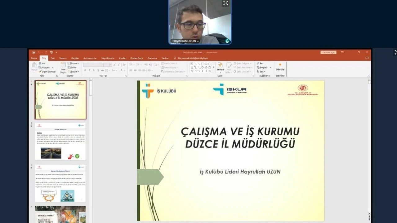 Düzce Üniversitesi Kariyer Geliştime ve Mezun İzleme Uygulama Araştırma Merkezi seminer düzenledi