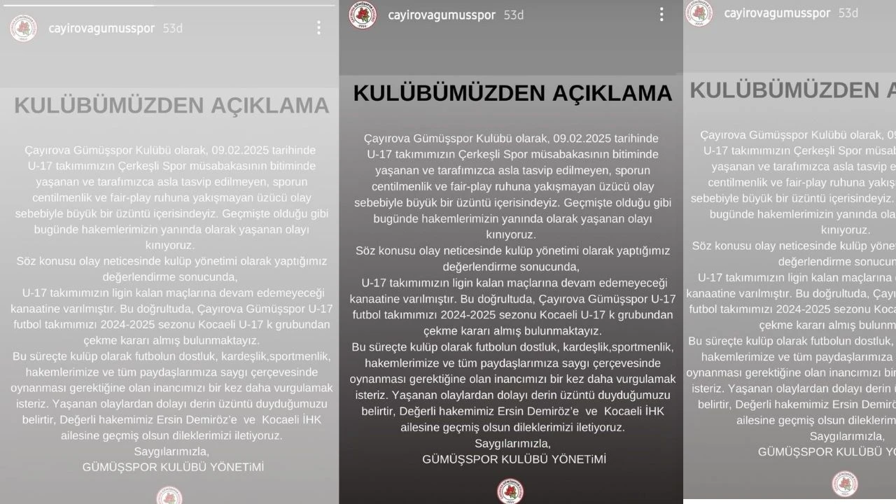 Çerkesli Spor ile Çayırova Gümüşspor arasında geçen maçta bıçaklı saldırı: Kırmızı kart alan genç hakeme bıçak çekti